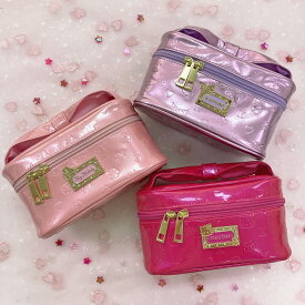 バニティポーチ サンリオ 公式 公認 ハローキティ キティちゃん キティ マイメロディ マイメロ クロミ クロミちゃん サンリオキャラクター かわいい エナメル 平成 Y2K ギャル ラインストーン モノグラム レディース プレゼント ガーリー コスメポーチ バニティ