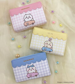 ちいかわ アニメ『ちいかわ』LF札入れ 公式 公認 ハチワレ うさぎ ちいかわグッズ ナガノ キャラ キャラクター コンパクト 財布 ミニ財布 ギンガムチェック 二つ折り