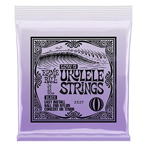 ERNIE BALL 2327 EN iC UKULELE BALL END NYLON STRINGS BLACK W/WOUND G ubN