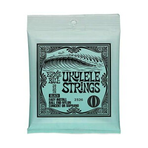 ERNIE BALL 2326 ウクレレ弦 ナイロン製 UKULELE BALL END NYLON STRINGS BLACK ブラック