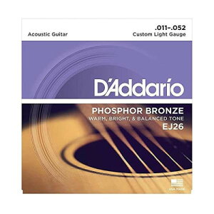 D'Addario __I AR[XeBbNM^[ tHXt@[uY Custom Light .011-.052 EJ26