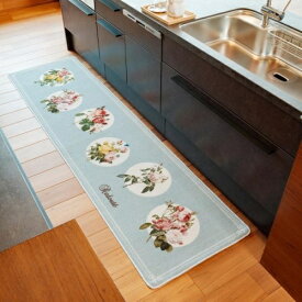 【送料無料】 キッチンマット　ルドゥーテコレクション　ロセア 約65X180cmカネタツ