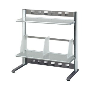 コクヨ デスクシェルフ<RESPACE-F> 可動式仕切板3枚付き・棚2段 シルバー (コクヨ)