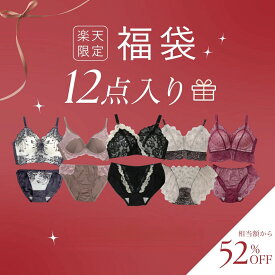 1/31まで【52%OFF】福袋2026【楽天限定】 ブラジャー&ショーツ ブラジャー ショーツ セット 上下セット ノンワイヤー レース かわいい 下着 補正 脇高 脇肉 ハミ肉 育乳 育乳ブラ 盛りブラ 谷間 小胸 ブラジャーショーツセット ブラセット ブラショーツ