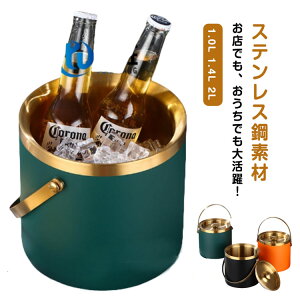 アイスペール 全ステンレス構造 二重構造 真空断熱 蓋付き 2L 大容量 アイスバケット 家庭用 業務用