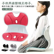 子供用姿勢矯正椅子 学習椅子 2-7歳対応 猫背改善 骨盤サポート 高弾力クッション 背もたれ付き 軽量 持…