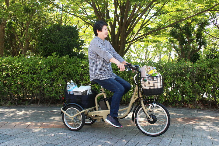 楽天市場】ACTIVEPLUS ノーパンク電動アシスト三輪自転車 20インチ 
