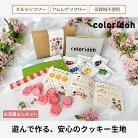 coloridoh お花屋さんキット クッキー生地 6色セット 粘土のように遊べておいしいクッキー生地｜グルテンフリー アレルゲンフリー 保存料不使用 手作りお菓子 簡単 焼くだけ 食育 クッキー型 ギフト コロリドー ポイント消化