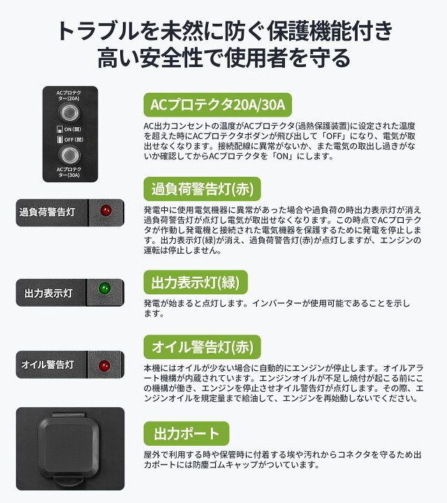 楽天市場】【ポイント10倍付き】EENOUR 発電機 スタンダード 3500W 