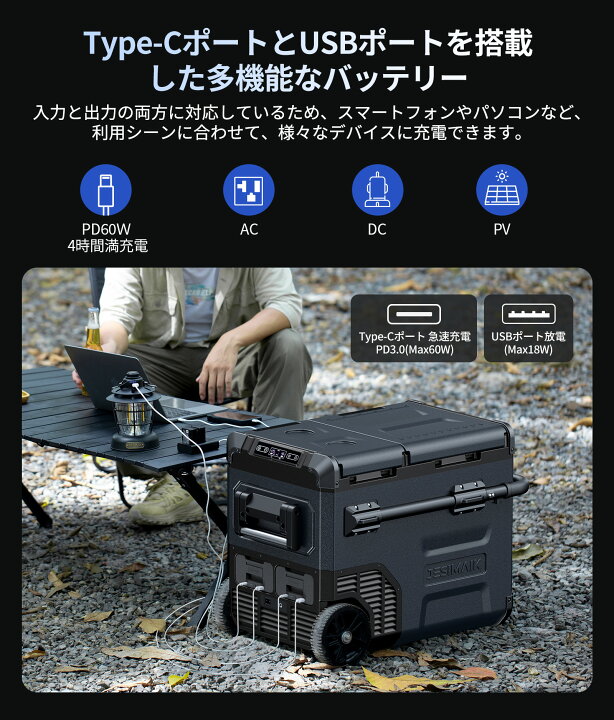 楽天市場】【E45+専用バッテリー2枚 3点セット】JESIMAIK ポータブル 