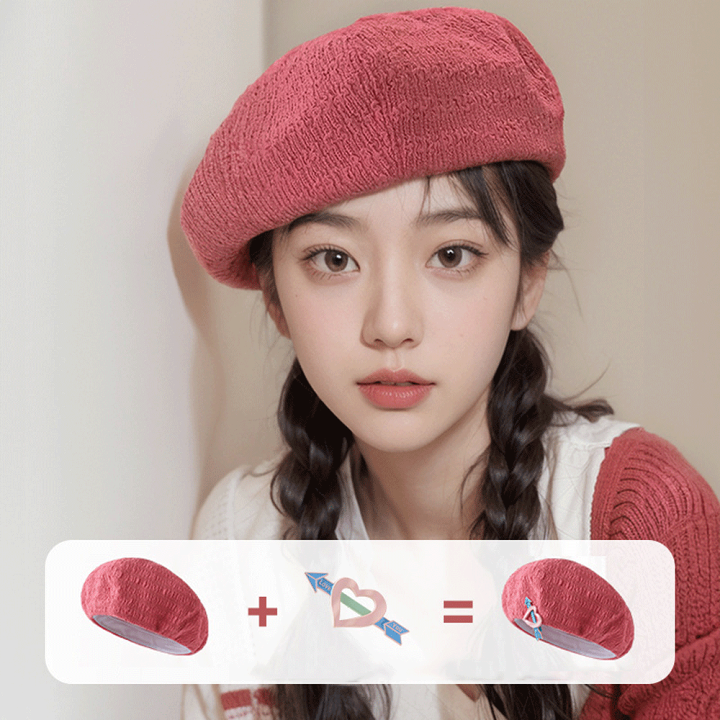 楽天市場】MINNUO レディース サマーベレー帽 サイズ調節 心型ヘアピン