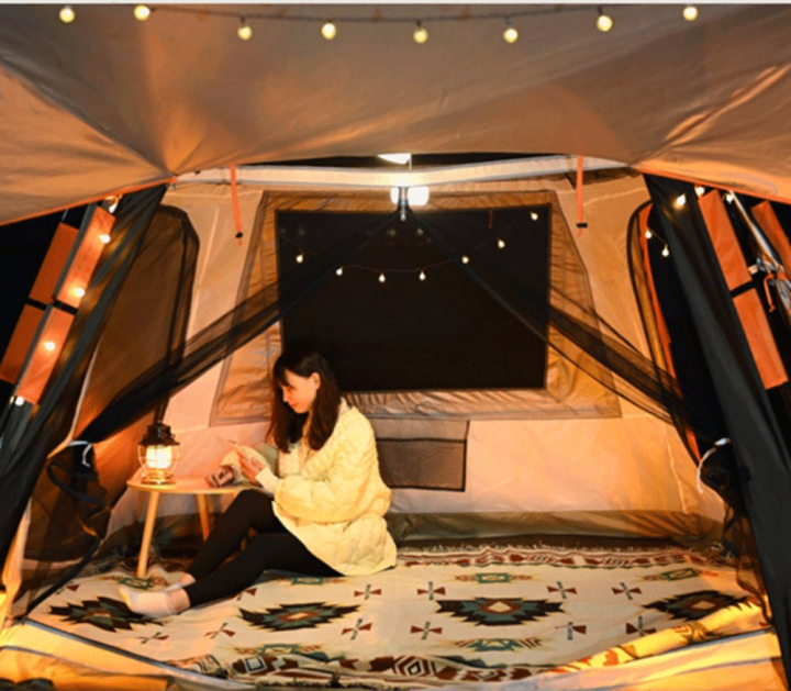 KEUMER アウトドア ダブル層 防風防雨 日焼け止め 日おおいテント1〜5人 Amazon.co.jp: Naturehike屋外キャンプ2つの部屋1つのホールの