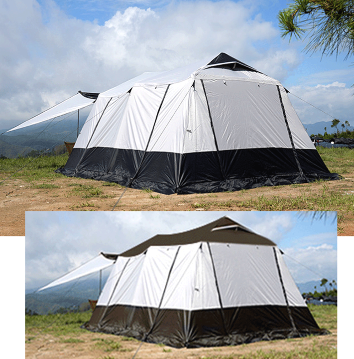 楽天市場】Fengzel Outdoor 大型ワンタッチテント 4-6/8-12人用 黒遮光