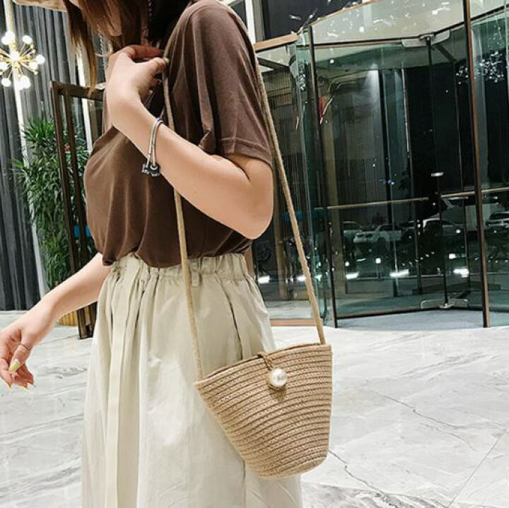 楽天市場】【取寄】ストローバッグ ポシェット シェル型 ショルダー  