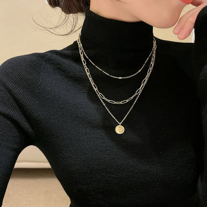 楽天市場】【取寄】チェーンネックレス コイン ゴールド ショート 