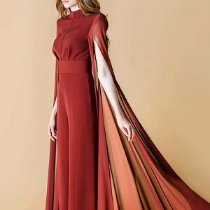 【取寄】結婚式ドレス レース パンツドレス 高級感 無地 シンプル 長袖 ハイウエスト 発表会 演奏会 レディース 結婚式 ステージ衣装 エレガント ウエディングドレス カラードレス イブニン