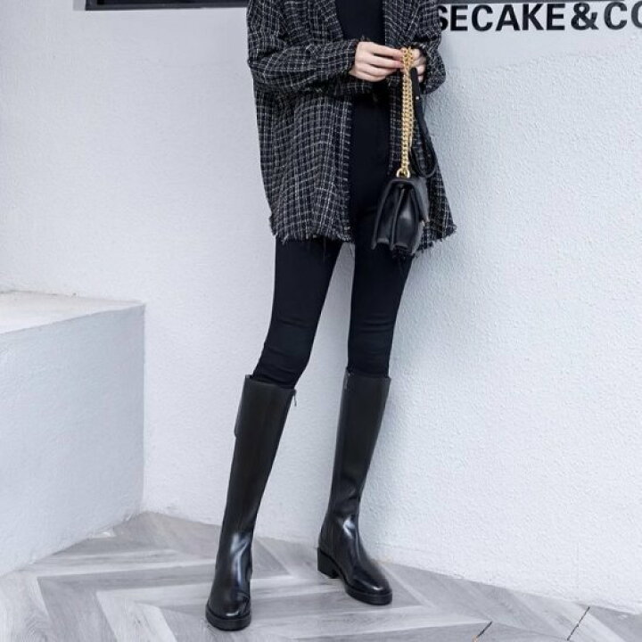楽天市場】【取寄】ロングブーツ レディース ベルト レザー ロング丈 