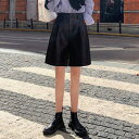 【取寄】ショートパンツ レザーパンツ フェイクレザー パンツ 大きいサイズ トレンド 秋冬 冬スペシャルセール オシャレ 可愛い 大人カジュアル きれいめ お出かけ デート 通勤 通学 デイリー ママコーデ 半ズボン ハーフパンツ 美脚 シンプル ソフト革 ボトムズ キュロット