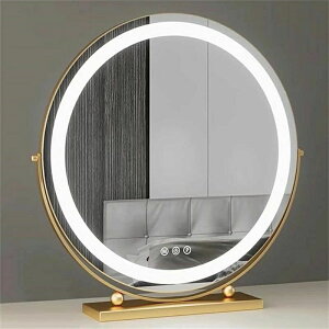 ���ϋ� 40 cm �傫�� �~���[ ���C�N�~���[ �f�X�N�g�b�v �~���[ �p�x360°���� �����t���[�� ��㋾ ���D�~���[ 3�F���� LED �Ɩ��t�� �n���E�b�h�~���[ �ی^