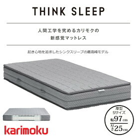 カリモク マットレス THINK SLEEP PONT NN81S4CO シングルサイズkarimoku/シンクスリープ/ポケットコイル/洗えるマット寝返りしやすい/体圧分散/ストレスレス新感覚マットレス送料無料