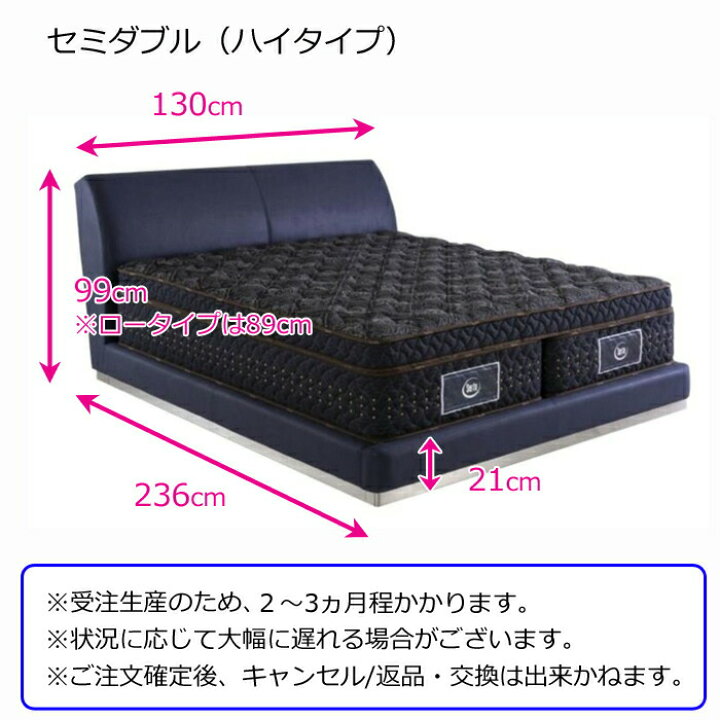 楽天市場】サータ 幅130cm ベッドフレーム NEW YORK 550 SDサイズ 