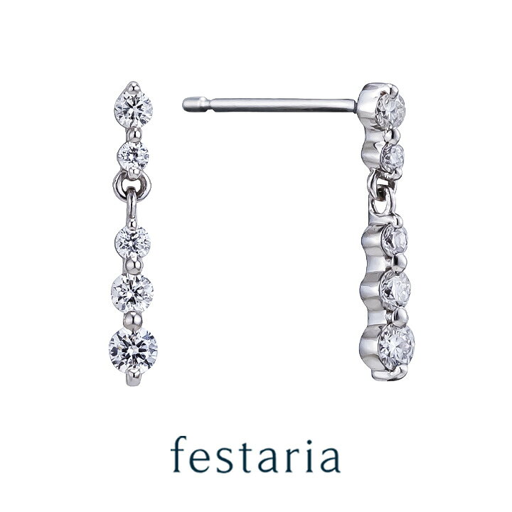 楽天市場】【 festaria bijou SOPHIA 】ピアス pt プラチナ 