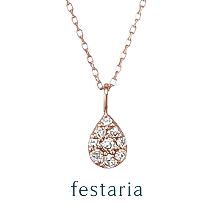 楽天市場】【30%OFF】festaria VOYAGE ネックレス K10 PG ピンク 
