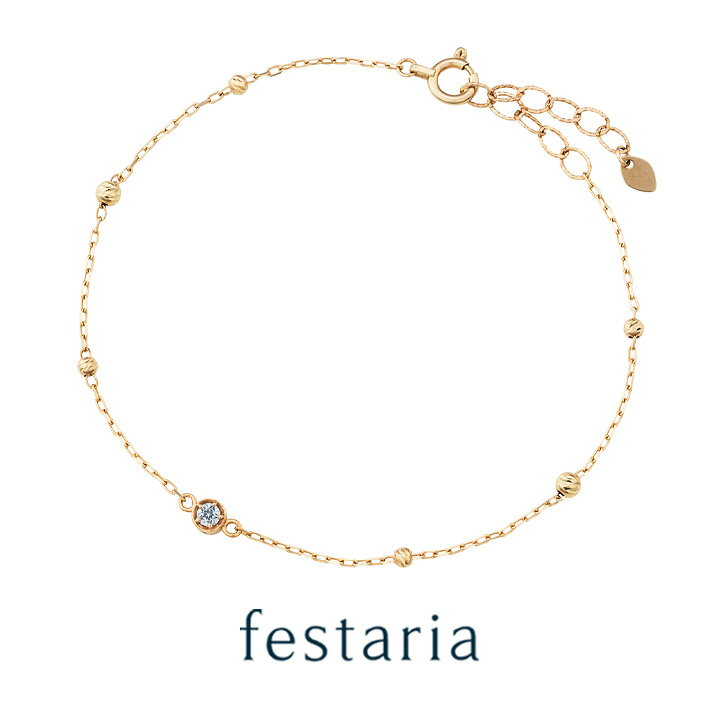 楽天市場】【 festaria bijou SOPHIA 】 ブレスレット K10 YG イエロー 