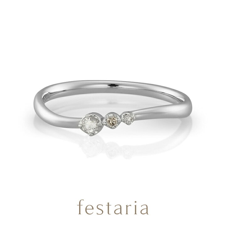 楽天市場】【50%OFF】 festaria VOYAGE 指輪 リング K10 WG ホワイト 
