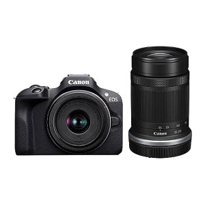 Canon ~[XJ EOS R100 _uY[Lbg(RF-S18-45+RF-S55-210) ubN/APS-C/35
