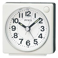 セイコークロック(Seiko Clock) 目覚まし時計 置き時計 アナログ 白パール 65×64×38mm PYXIS ピクシス …