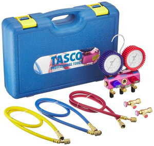 �C�`�l��TASCO TA122FA R410A/R32�}�j�z�[���h�Z�b�g(�Q�[�W�J�o�[�t)