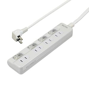 �G���p(ELPA) LED�����v�X�C�b�`�t�^�b�v �d���^�b�v �����R�[�h 125V 2m 4�� WLS-LU42EB(W)