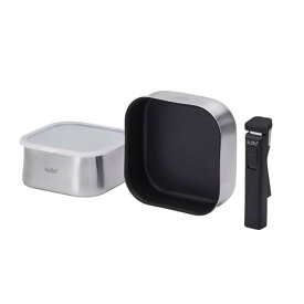 四角いフライパン sutto（スット） フライパンセット 4点 IH対応 ガス火対応 着脱式 選べるsutto ステンレスシリーズ シルバー ド