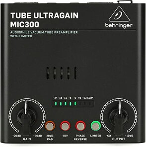 Behringer �^��ǃ}�C�N�v���A���v 12AX7�^��Ǔ��� ���~�b�^�[/48V�t�@���^��/Phase�X�C�b�`/20dB PAD�X�C�b�`����