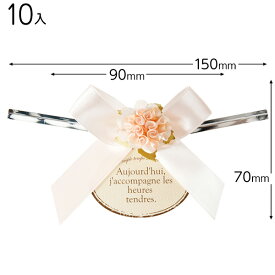 ZPC-YT1 フルリールリボンワイヤータイ-1／ベビーピンク 10個 { ギフト ラッピング リボン タグ タッグ 飾り 簡単 おしゃれ }{ ラッピング用品 プレゼント お土産 包装 イベント パーティー }603[25H23]