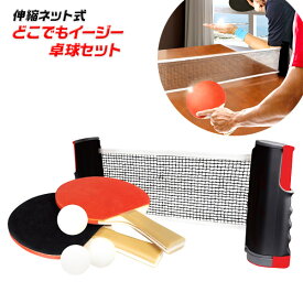 伸縮ネット式 どこでもイージー 卓球セット { 卓球 卓球セット ポータブル ピンポン パーティーグッズ ゲーム スポーツ }{ おもちゃ オモチャ 玩具 スポーツ玩具 スポーツトイ 室内 健康づくり 室内遊び }