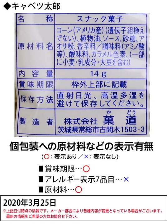 楽天市場】菓道の太郎シリーズ 【キャベツ太郎 もろこし輪太郎 玉葱さん太郎 フライドポテト もろこし輪太郎豆板醤味】 30入 { 駄菓子 スナック 菓子 お菓子 定番 業務用 徳用 大袋 小袋 個包装 小分け 大量 景品 配布 }{ 子供会 景品 お祭り 縁日 だがしかし 駄菓子 問屋 ... 楽天市場】菓道の太郎シリーズ 【キャベツ太郎 もろこし輪太郎 玉葱さん太郎 フライドポテト もろこし輪太郎豆板醤味】 30入 { 駄菓子 スナック 菓子 お菓子 定番 業務用 徳用 大袋 小袋 個包装 小分け 大量 景品 配布 }{ 子供会 景品 お祭り 縁日 だがしかし 駄菓子 問屋 ...