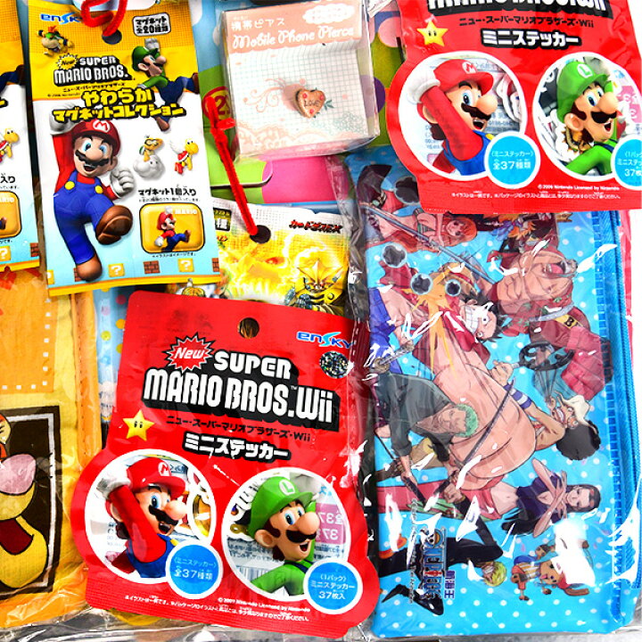 楽天市場 スーパーマリオ ミックス当て 50円 80回 当てくじ マリオ キャラクター グッズ くじ引き お祭り 景品 縁日 イベント 夏祭り 子供会 自治会 21l07 フェスティバルプラザ
