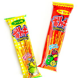 やおきん ポリッキー 24個装入 { 駄菓子 お菓子 バーベキュー コーン }{ 業務用 詰め合わせ 個包装 個別包装 子供会 自治会 }[24G01]
