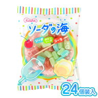 ソーダの海 24個装入 { 駄菓子 お菓子 餅 餅飴 ソーダ コーラ メロンソーダ おかし おやつ 景品 お祭り …