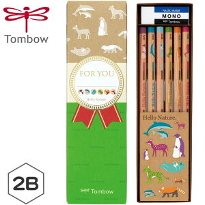トンボ 書き方鉛筆 2B 六角軸 ハローネイチャー ギフト用 鉛筆セット 12本入 セール { 新入学 小学生 かきかたえんぴつ かきかた鉛筆 鉛筆セット 鉛筆 記念品 新入学文具 新学期 プレゼント ギ