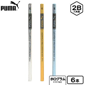 PUMA ホログラム鉛筆 2B 6本入 PM435 クツワ { 文具 文房具 学用品 筆記用具 新入学 入学準備 新学期 ギフト プレゼント お祝い }{ 新入学文具 プーマ 鉛筆 かきかた 書き方 書き方えんぴつ 書き方鉛筆 小学生 かっこいい カッコイイ 人気 男の子 }400[23J17]