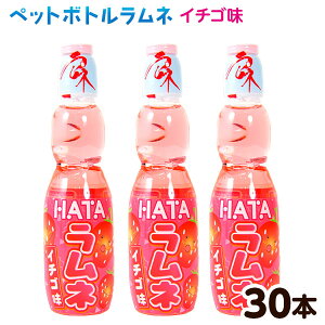 ハタ鉱泉 ペットボトルラムネ ハタ PET ペットラムネ イチゴ味 250ml 30本入 { お祭り 縁日 子供会 問屋 夏祭り 炭酸 飲料 ドリンク ケース }{ 駄菓子 お菓子 業務用 ペットボトル ラムネ いちご }[