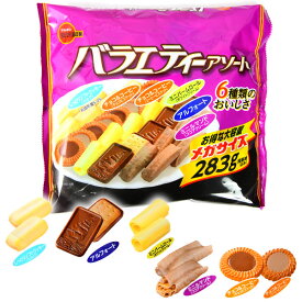 バラエティ アソート メガサイズ 283g(約32個装入) { おかし おやつ 子供 子供会 景品 お祭り 販促 配布 幼稚園 保育園 }{ 駄菓子 お菓子 チョコレート チョコ バームロール クッキー チョコビスケット アルフォート ミニルマンド }106[25I09]{配送区分D}