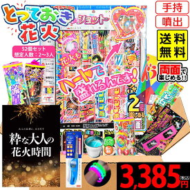とっておき花火 手持ち 噴出 花火 セット はなび ハートでショット 面白い 花火セット 花火セット 花火 セット { 縁日 販促 問屋 }{ 花火 安い 子供 ろうそく ファミリーセット家庭 詰め合わせ 人気 }[26E13][omkAA-543982omk] 送料無料(※沖縄・離島発送不可)