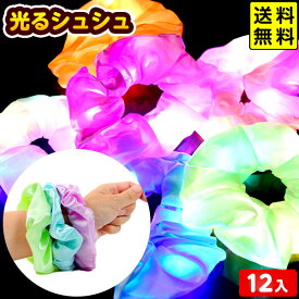 12個セット 光るシュシュ 光るおもちゃ 不良返品不可{ 景品 光る おもちゃ 夏祭り 縁日 問屋 子供 }{ ひかるおもちゃ 光るオモチャ 大量 セット 祭り 問屋 屋台 ヘアアクセサリー シュシュ かわいい 女の子 }209[26E12]{配送区分D} 送料無料(※沖縄・離島発送不可)