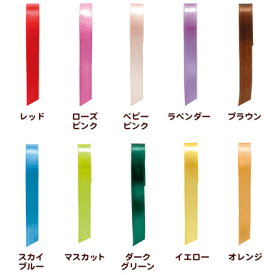 【8/19以降発送】サテンリボン10mm 全15色 1巻 { 子供会 景品 お祭り くじ引き 縁日 }{ ギフト ラッピング 包装資材 袋 おしゃれ かわいい リボン 紐 }603[23H22]