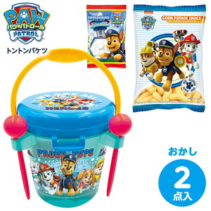 ハート パウ・パトロール 菓子入り トントンバケツ { クリスマス おかし おもちゃ オモチャ ギフト プレゼント 子供 }{ クリスマスお菓子 クリスマス お菓子 個包装 子供 パウパト バケツ 楽
