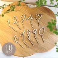 ケーキトッパー 数字 タイプB （小）2本 1歳 から 10歳 木製 誕生日 バースデー